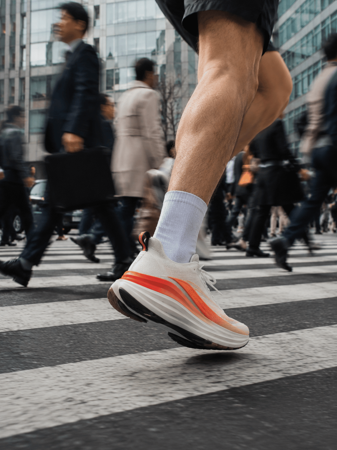 Product pilot test — runner mid-stride